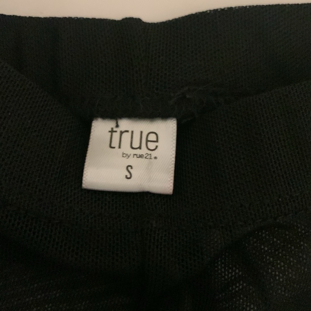 TRUE BY RUE 21 BLACK SHEER FLARE PANTS SIZE SMALL GREAT FOR BEACH - Picture 3 of 4